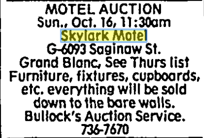 Skylark Motel - Oct 1994 Auction